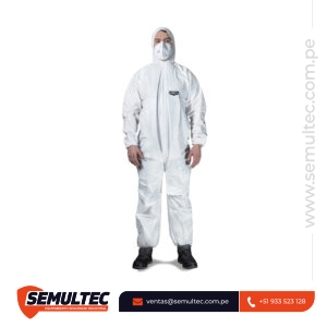 Overol Desechable Clute Macroguard - EPP de Protección Tipo 5/6 Contra Partículas y Salpicaduras