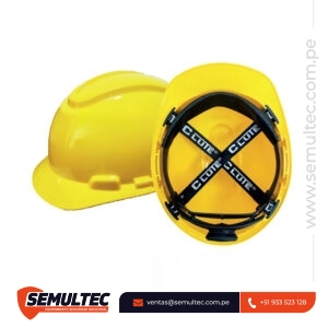Casco Clute Stark Amarillo con Arnés Ratchet