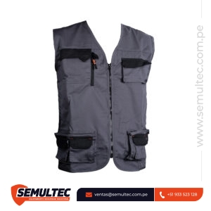 Chaleco de Trabajo Delta Plus M2GIL - Indumentaria Multibolsillo para Uso Industrial