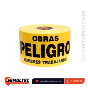 Cinta de Peligro para Obras Color Amarillo 200 Metros