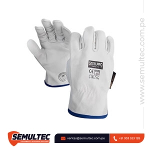 Guante de Cuero Badana Blanco Steelpro