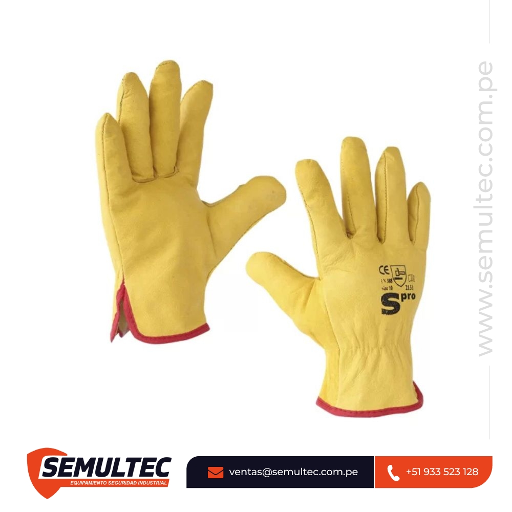Guante de Badana Amarillo Spro