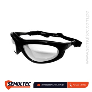 Lente de Seguridad Alpine Negro con Luna Clara – Clute