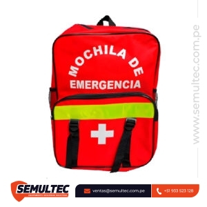 Mochila De Emergencia Rojo Simple