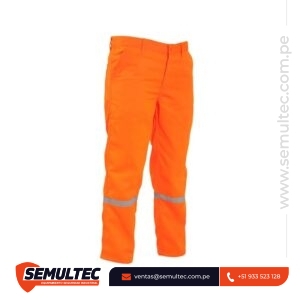 Pantalón de Seguridad Drill Naranja - Indumentaria de Alta Visibilidad con Cinta Reflectiva